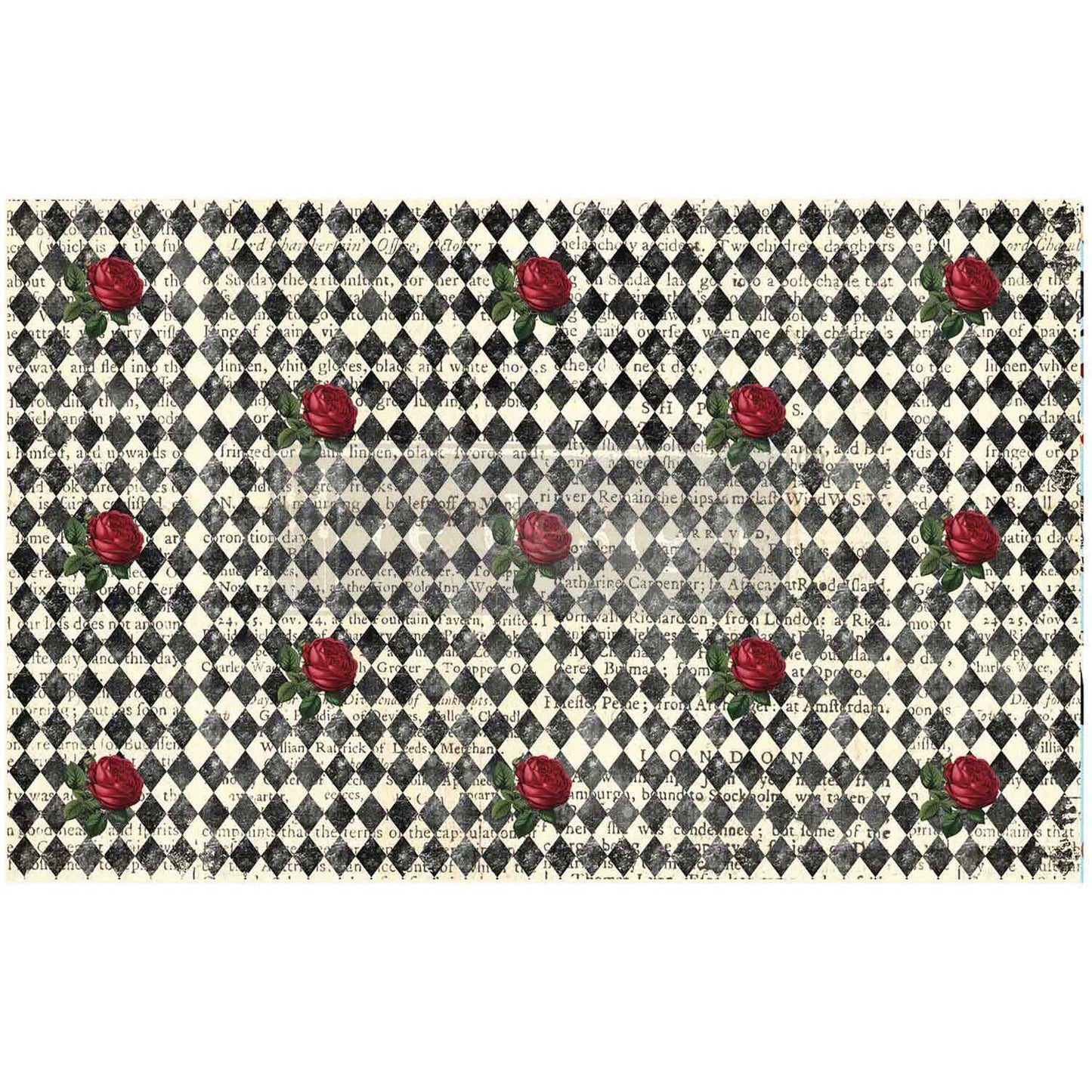 Re-Design With Prima® Decoupage Decor Tissue Paper - Queen's Court of Roses 19.5x30"