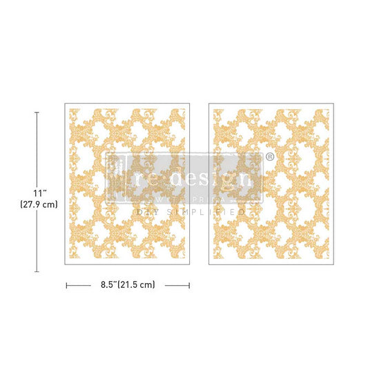 Redesign With Prima Golden Lacework Middy Transfer