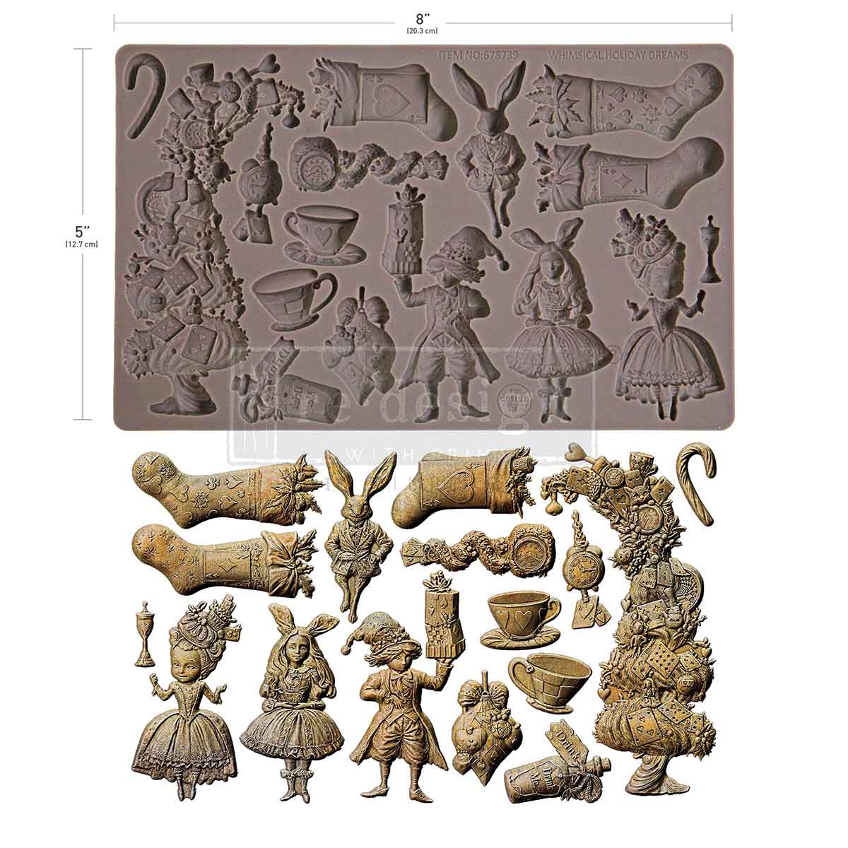 Re-Design With Prima® Decor Moulds – Whimsical Holiday Dreams 5X8"
