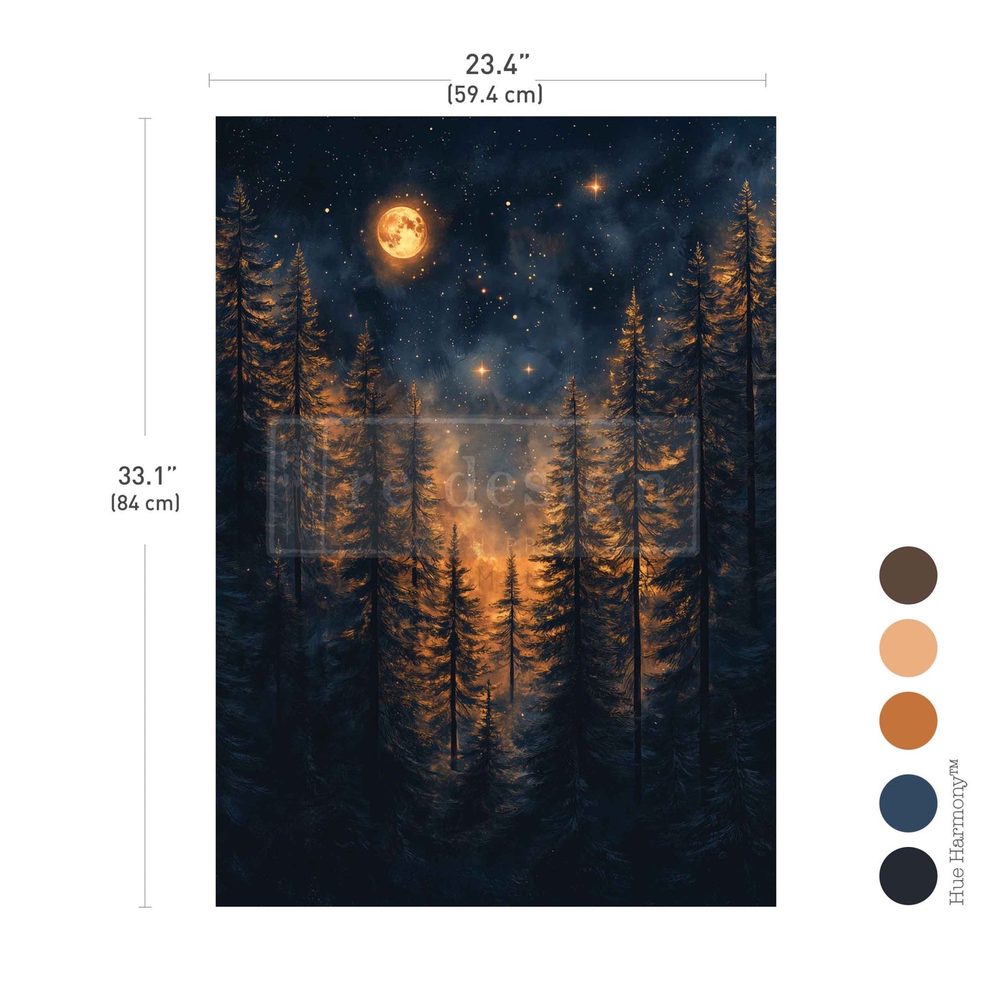 Re-Design With Prima® Decoupage Fiber A1 - Moonlit Forest