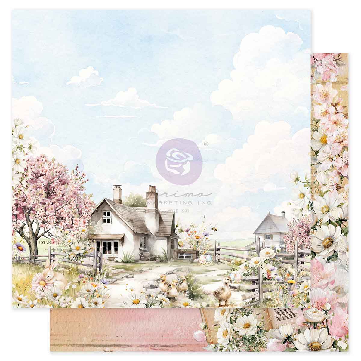 Prima Marketing - Among the Wildflowers 12x12 Paper Sheet, In Full Bloom