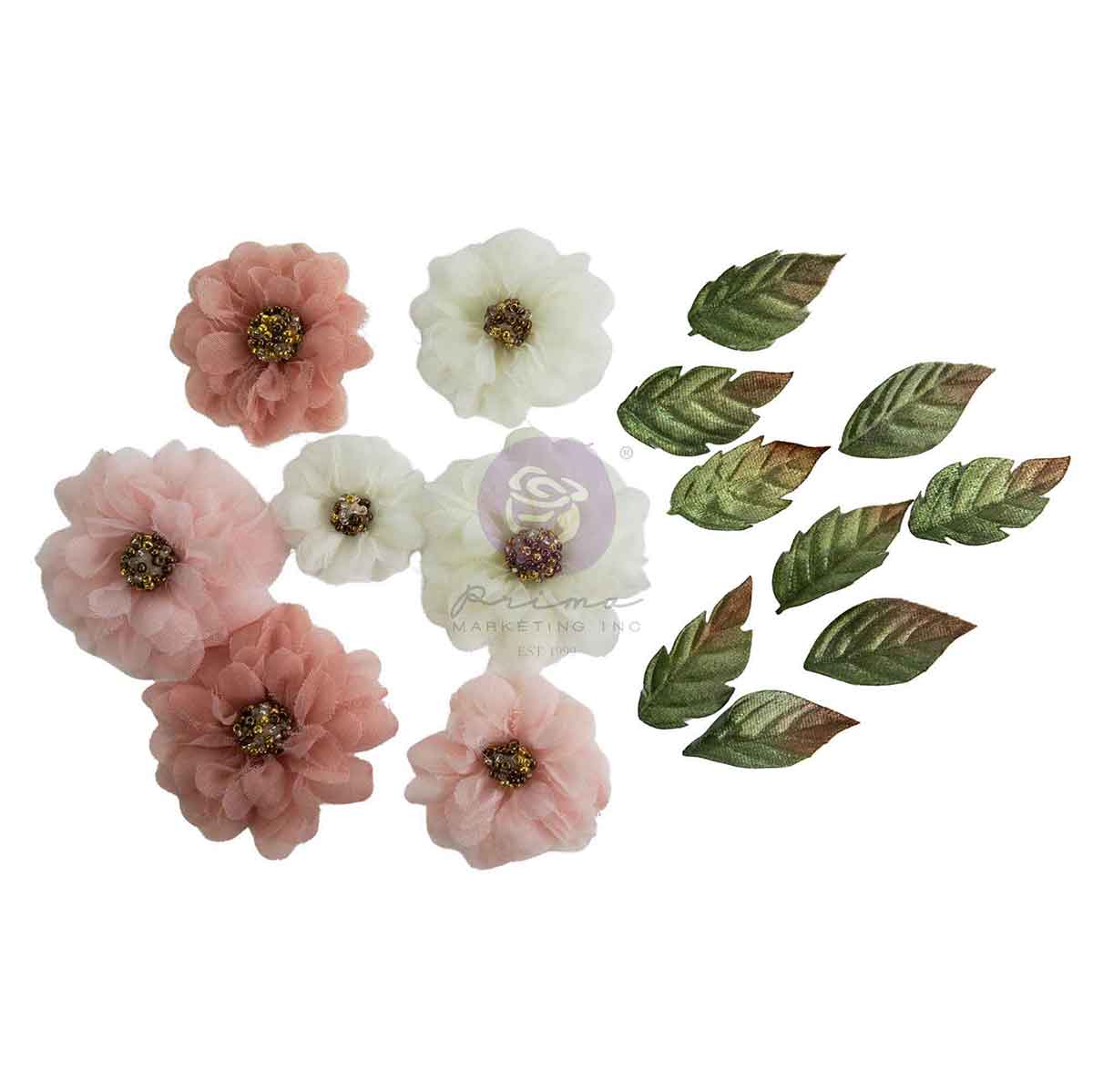Prima Marketing - Buttons & Keepsakes Flowers, Sheer Beauties 14pcs
