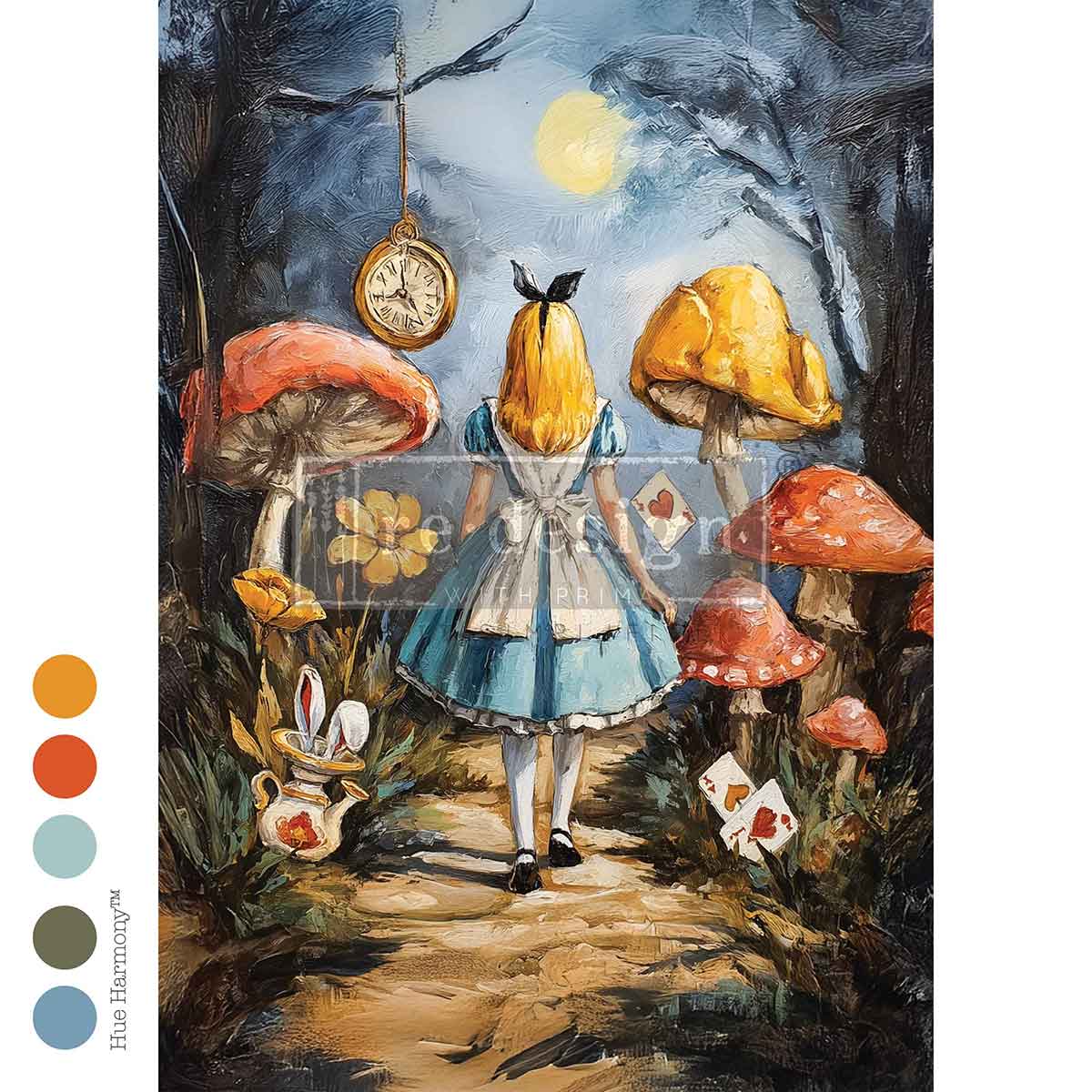 Re-Design With Prima® A3 Decoupage Fiber - A Trail Of Hearts & Hares