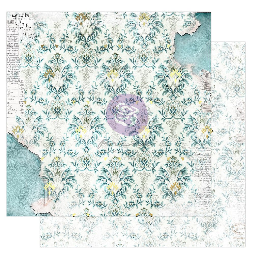 Prima : The Plant Department Collection 12x12" 1 Sheet - Fleur w/ Foil Details