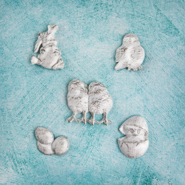 Prima : Shabby Chic Treasure Resin - Easter 5 pcs