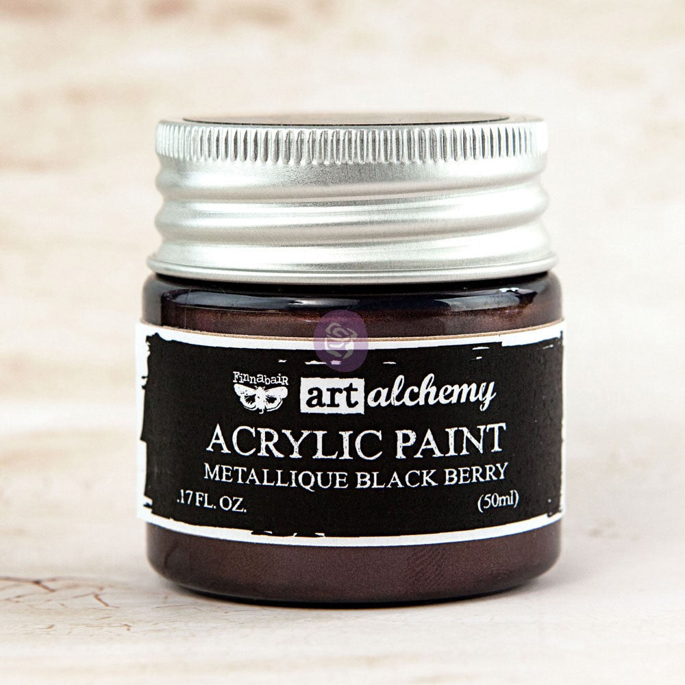 Finnabair Art Alchemy - Metallique Blackberry Acrylic Paint 50 ml