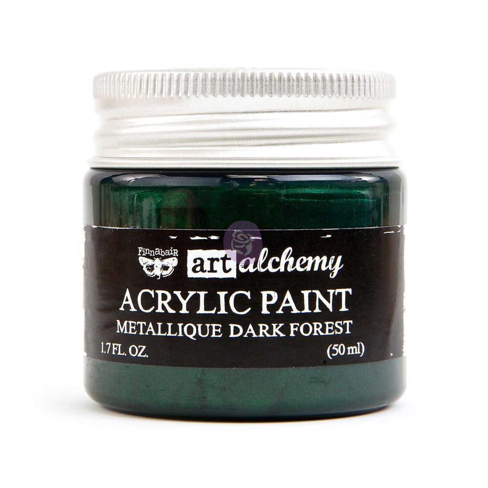 Finnabair Art Alchemy Metallique Dark Forest Acrylic Paint 50 ml