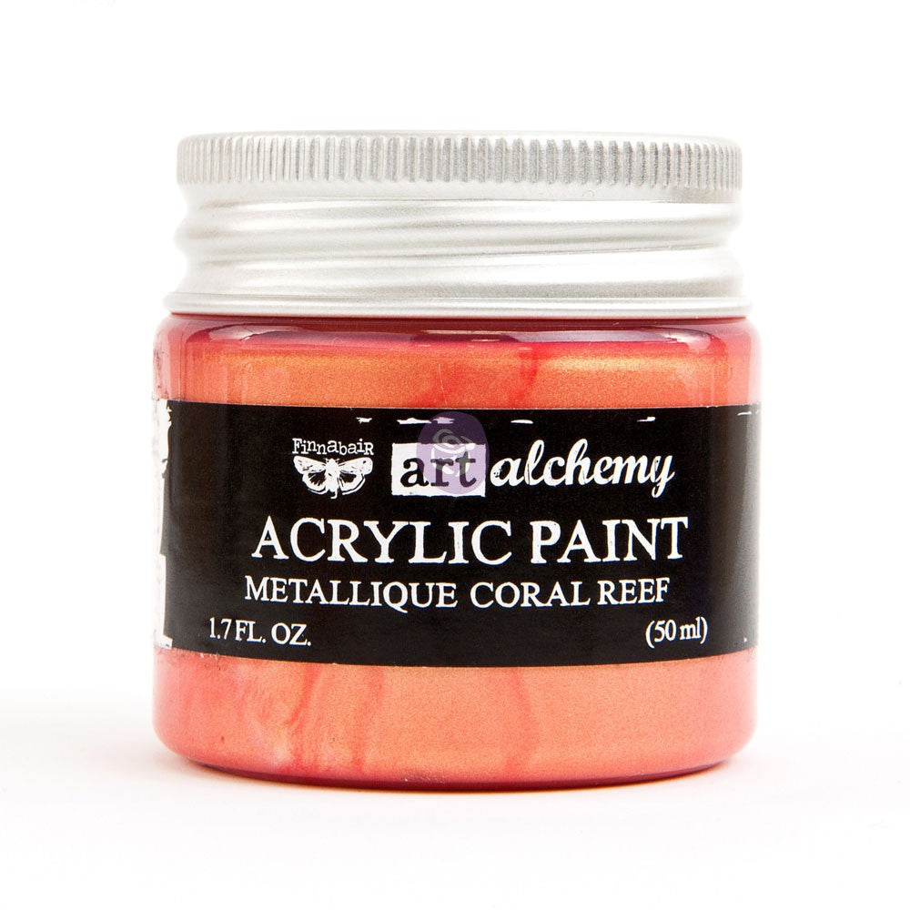 Finnabair Art Alchemy Metallique Coral Reef Acrylic Paint 50 ml