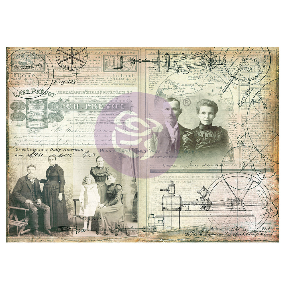 Finnabair Art Daily Decorative Paper Science Lover 27.5"x19"