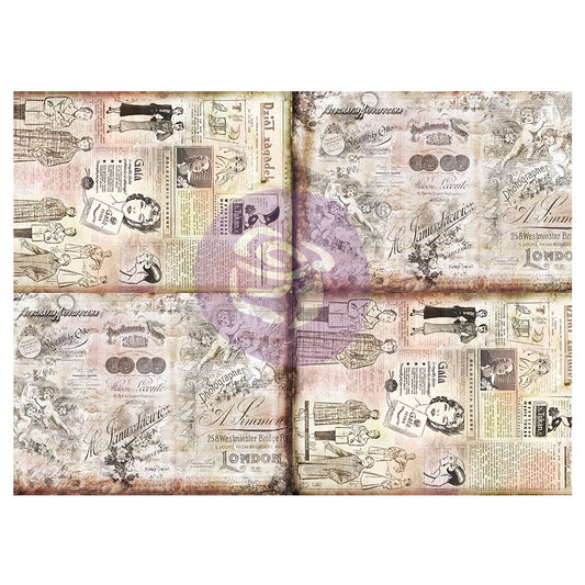 Finnabair - Art Daily Decorative Paper - Journaling Mini Butterfly Messages 27.5x19.7"