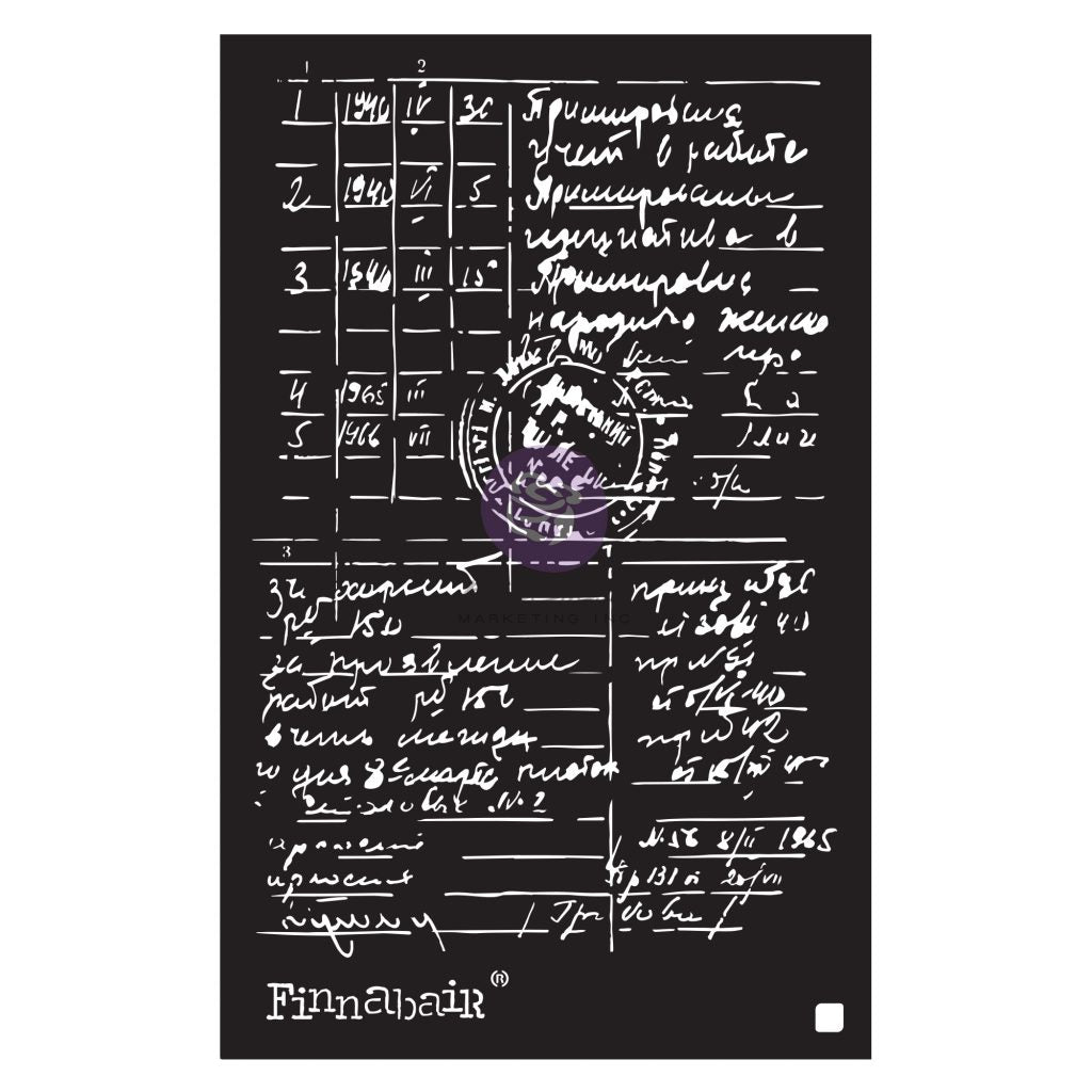 Finnabair Stencil - Documented 1 piece, 6x9"