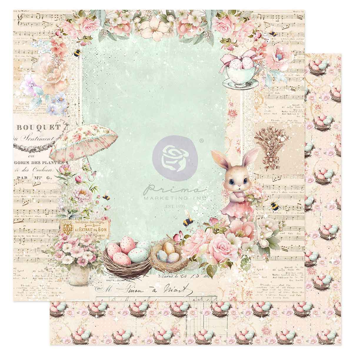 Prima Marketing - Sweet Spring 12x12 Paper Sheet, Sweet Sunshine