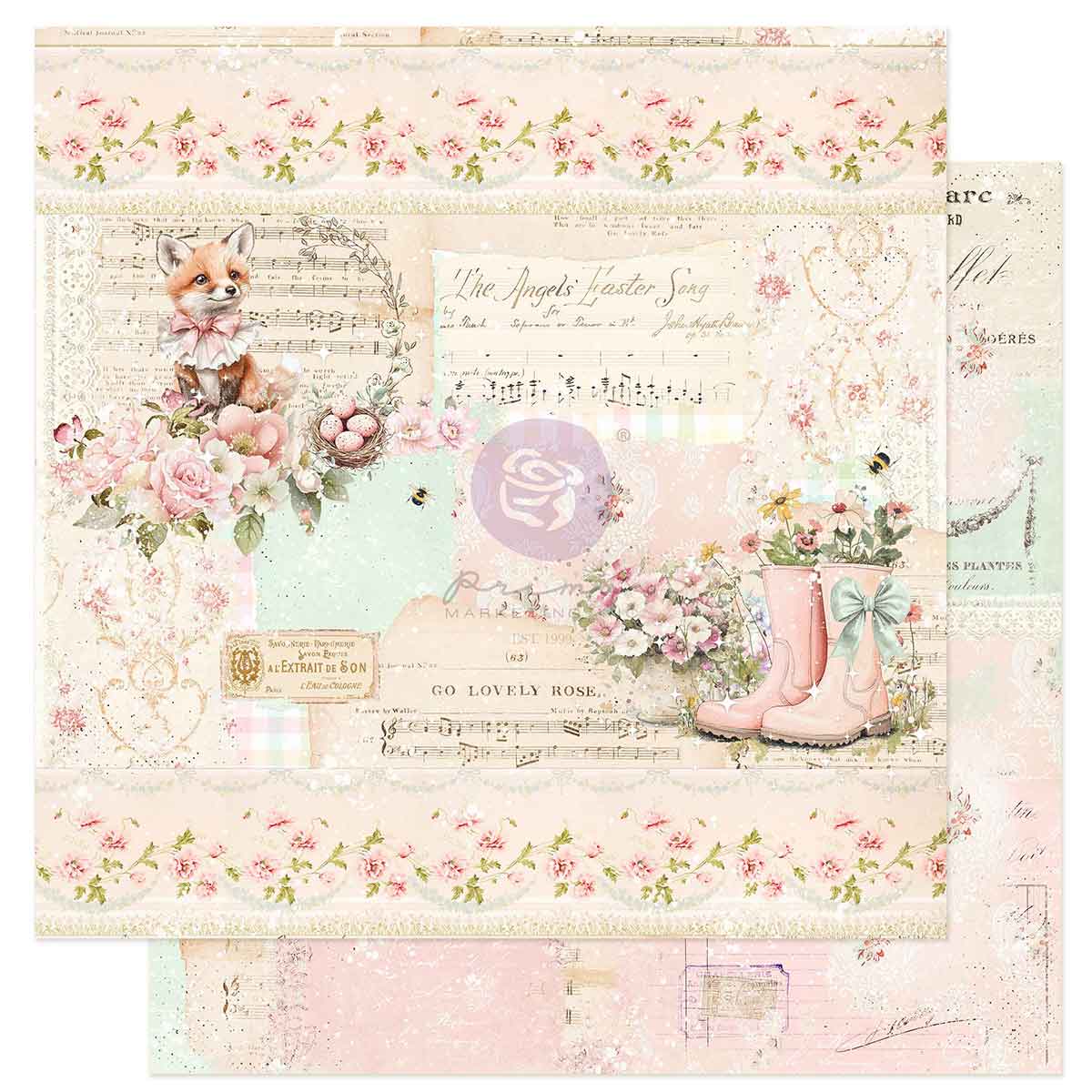Prima Marketing - Sweet Spring 12x12 Paper Sheet, Spring Melody