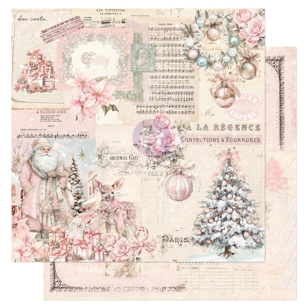Prima Marketing - Christmas Blush Collection Paper Dear Santa 12x12"