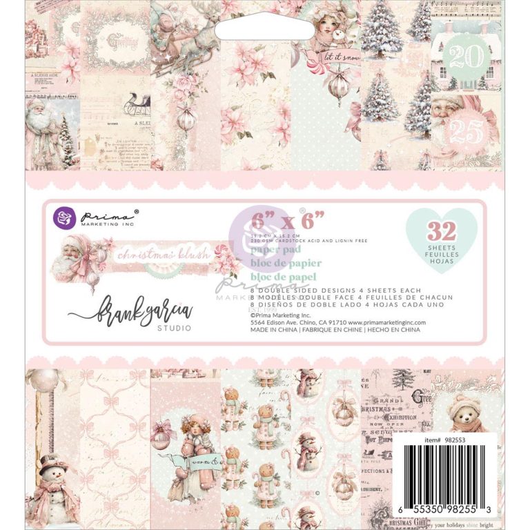 Prima Marketing - Christmas Blush Collection 6x6 Paper Pad
