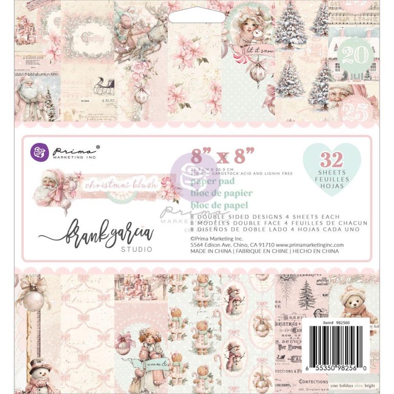Prima Marketing - Christmas Blush Collection 8x8 Paper Pad