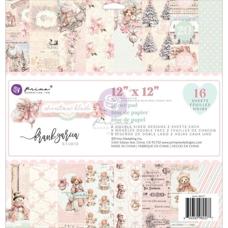 Prima Marketing - Christmas Blush Collection 12x12 Paper Pad