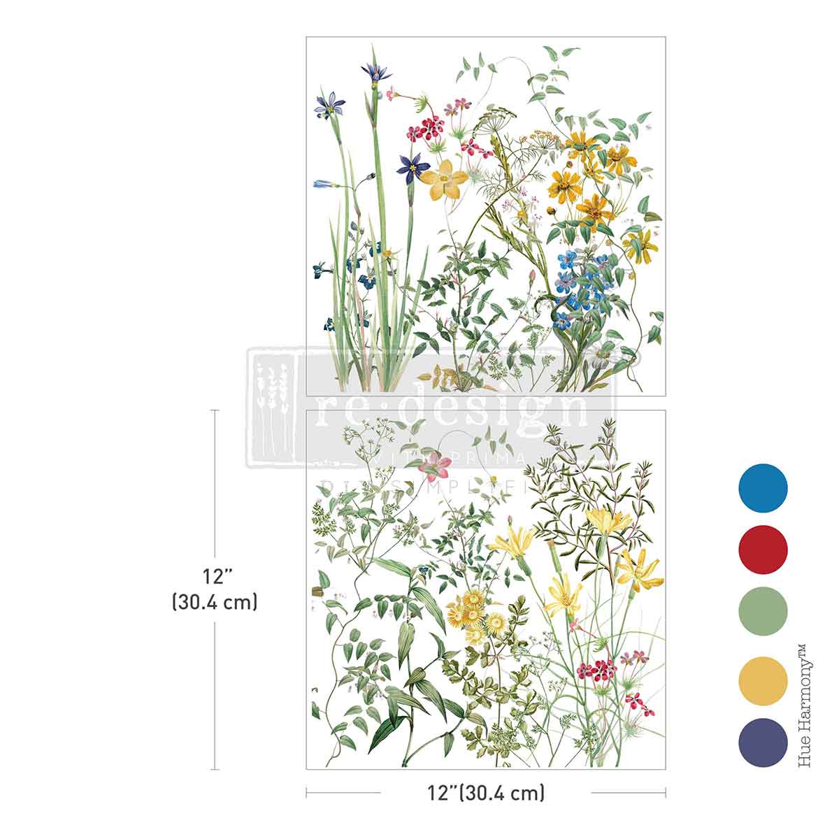 Re-Design With Prima® Maxi Transfer - Eclat Floral 12x12"