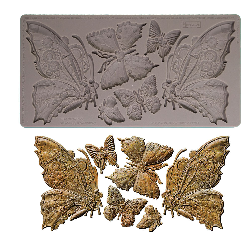 Re-Design With Prima® Decor Mould - Steamflight Symphony 5x10"