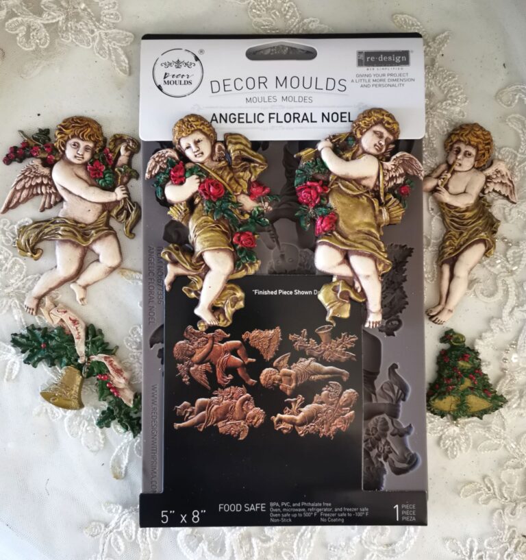 Re-Design With Prima® Decor Moulds – Angelic Floral Noel 5x8"