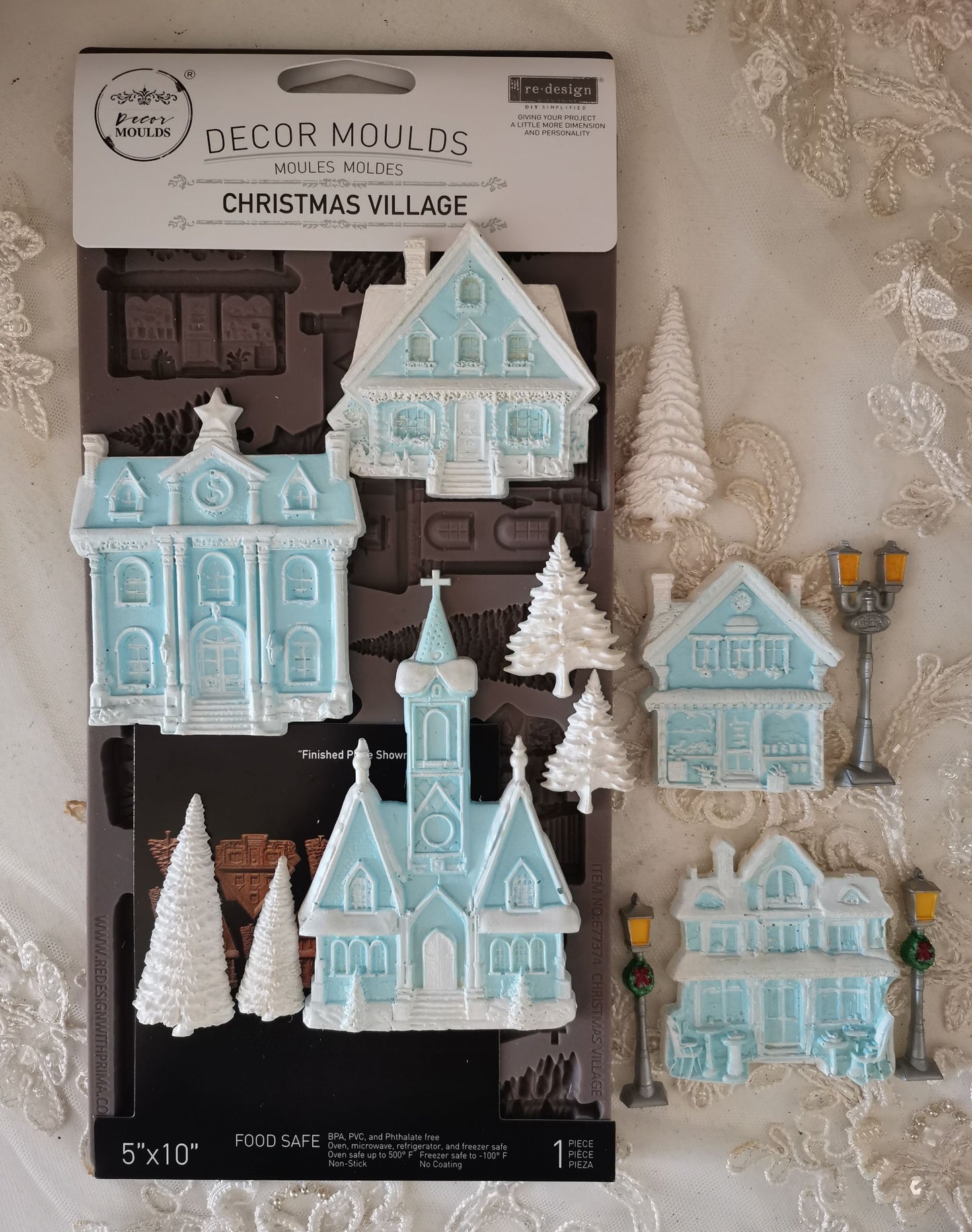 Re-Design With Prima® Decor Moulds – Christmas Village 5x10"
