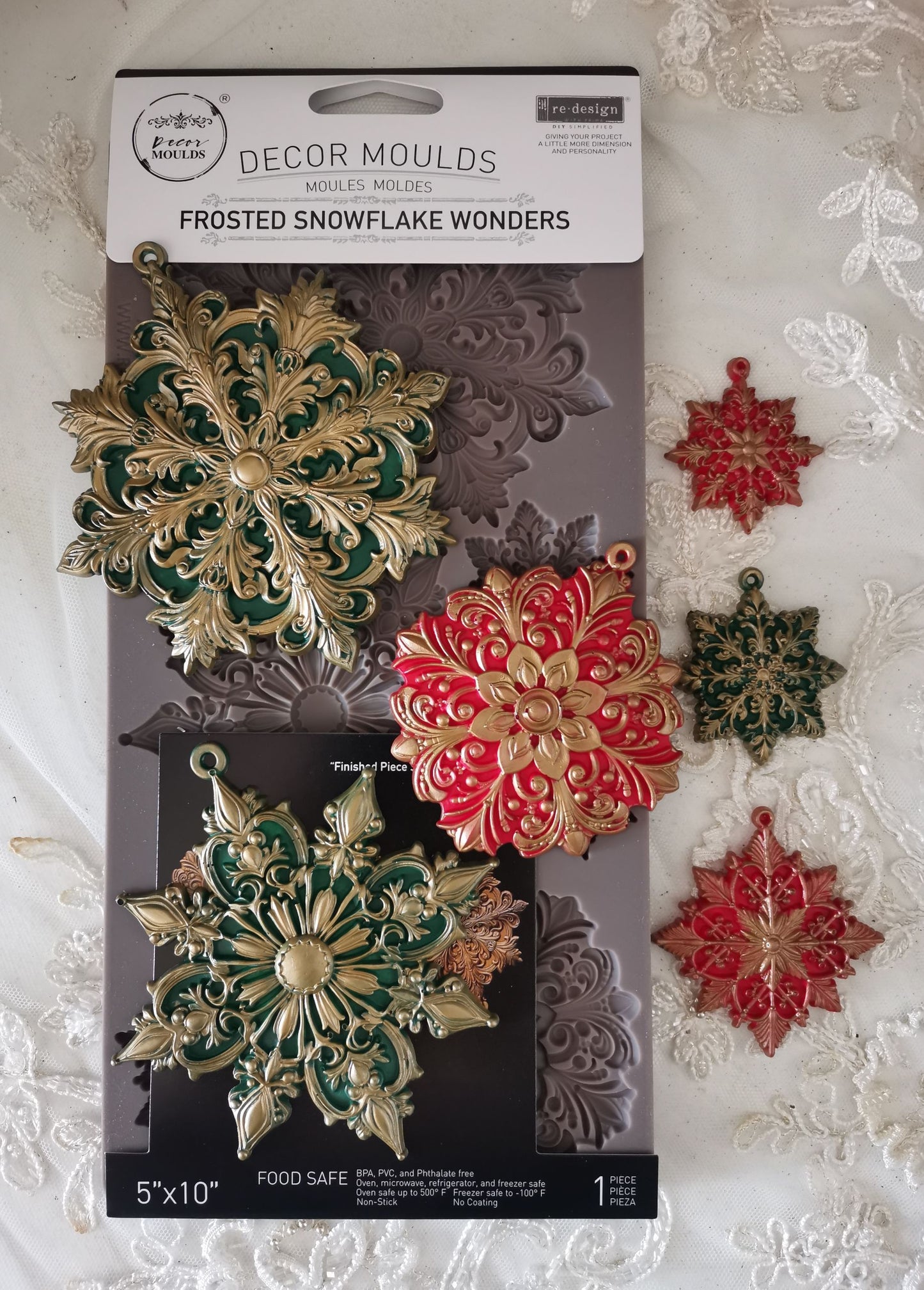 Re-Design With Prima® Decor Moulds – Frosted Snowflake Wonders 5x10"