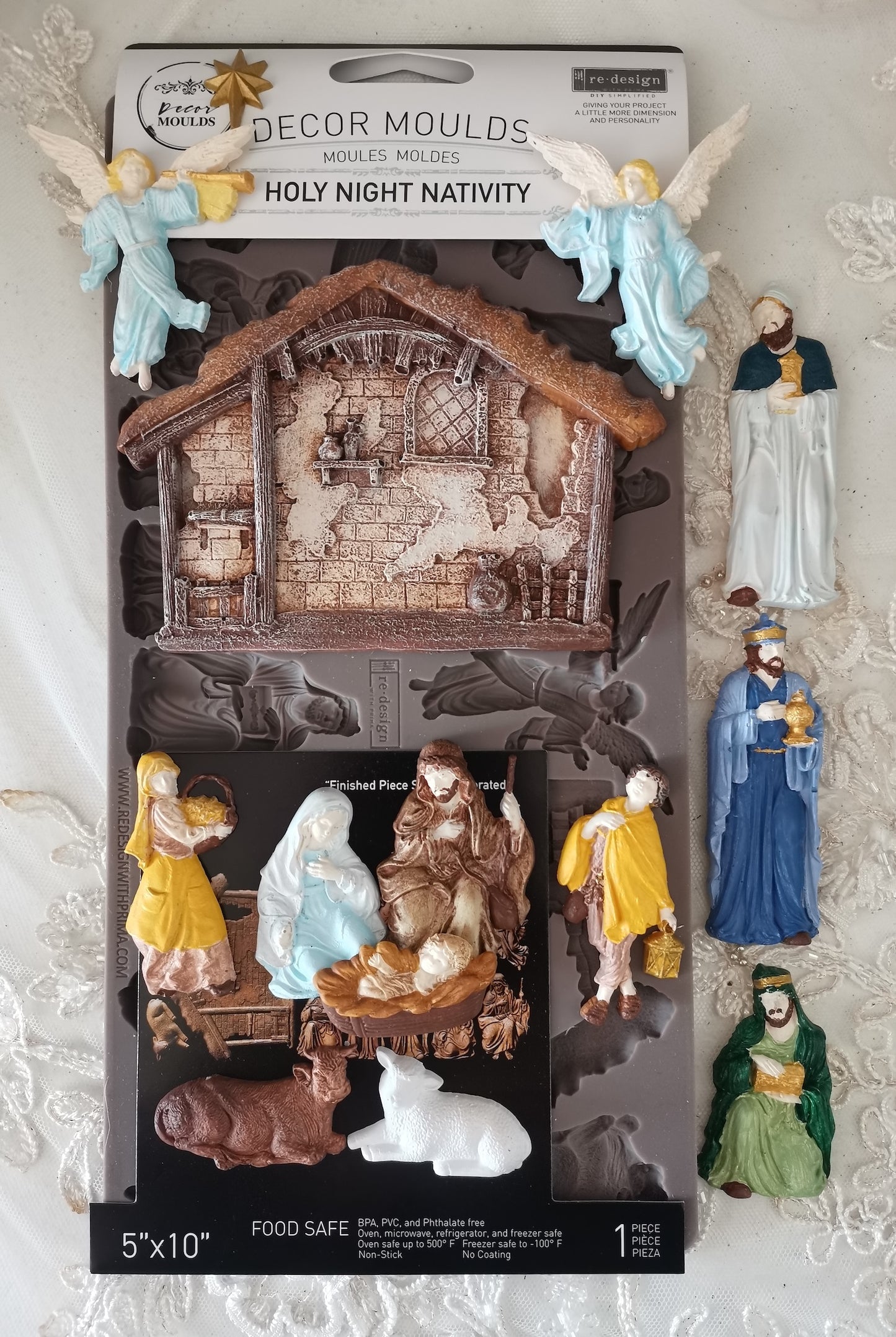 Re-Design With Prima® Decor Moulds – Holy Night Nativity 5x10"