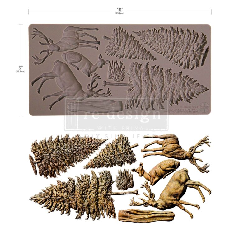 Re-Design With Prima® Decor Moulds – Evergreen Christmas Magic 5x10"