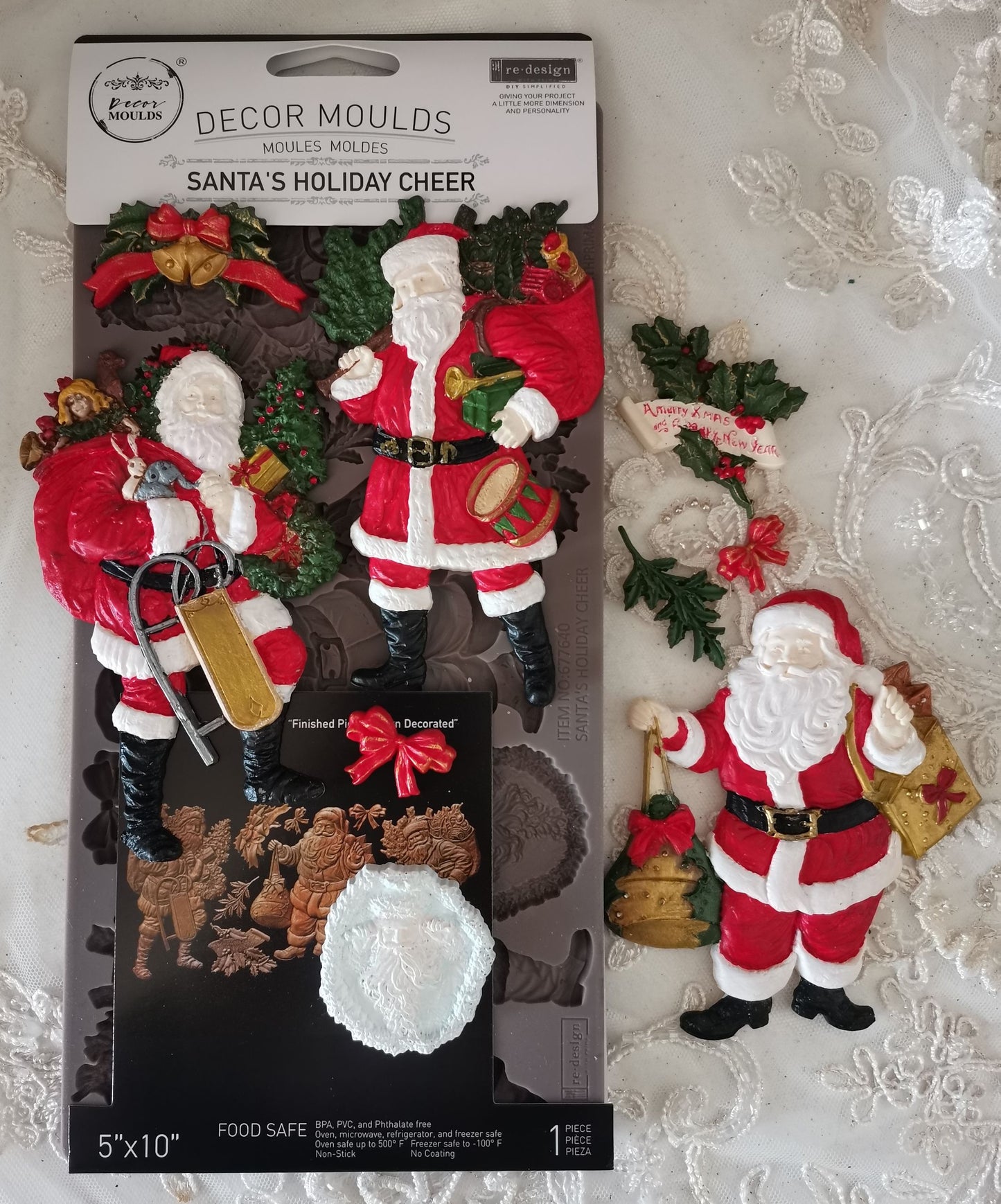 Re-Design With Prima® Decor Moulds – Santa's Holiday Cheer 5x10"