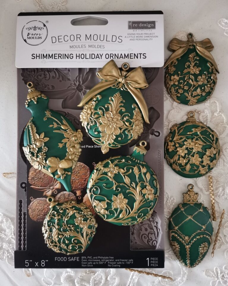 Re-Design With Prima® Decor Moulds – Shimmering Holiday Ornaments 5x8"