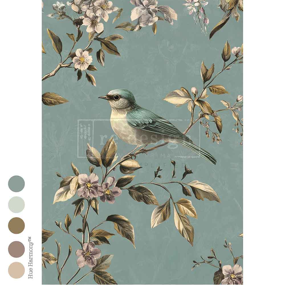 Re-Design With Prima® A1 Decoupage Fiber - Blue Song 23.4x33.1"