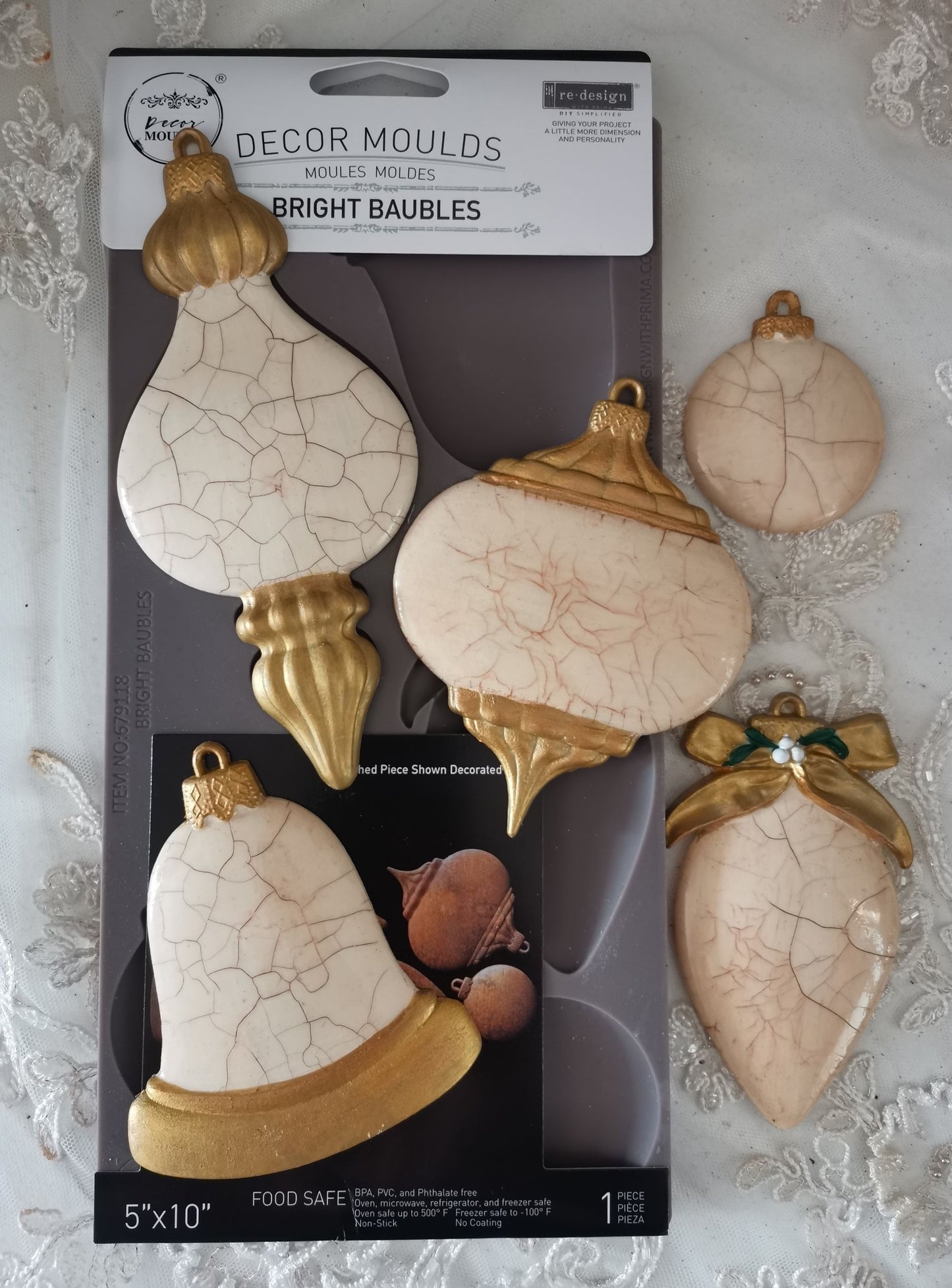 Re-Design With Prima® Decor Moulds – Bright Baubles 5x10"
