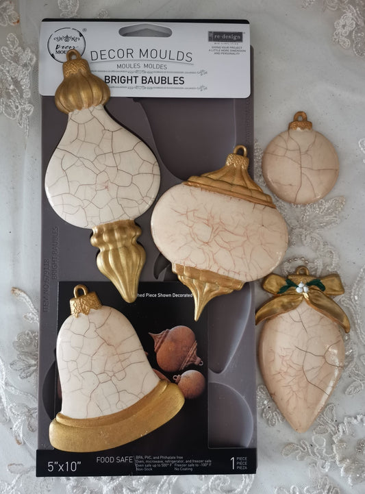 Re-Design With Prima® Decor Moulds - Bright Baubles 5x10"