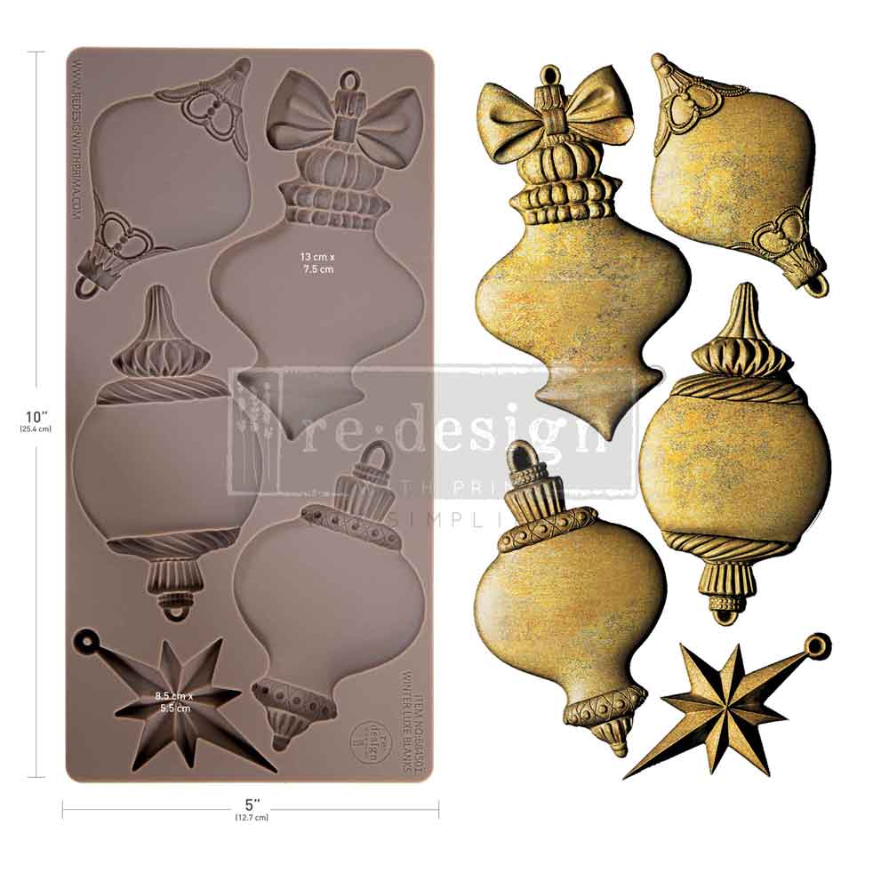 Re-Design With Prima® Decor Mould - Winter Luxe Blanks 5x10"
