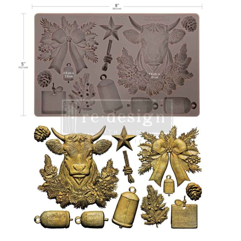 Re-Design With Prima® Decor Mould - Winter Barnstead 5x8"