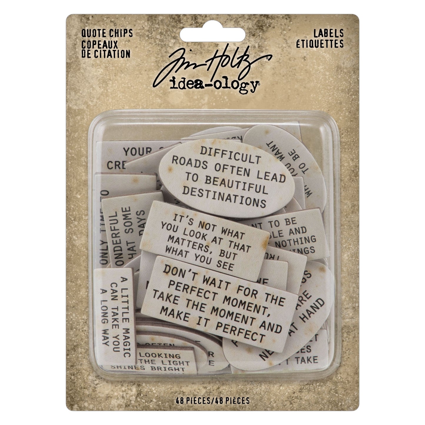Tim Holtz Quote Chips Labels