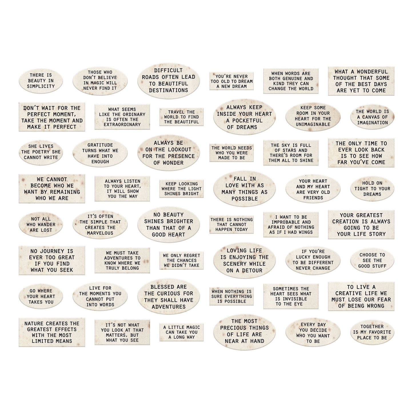 Tim Holtz Quote Chips Labels