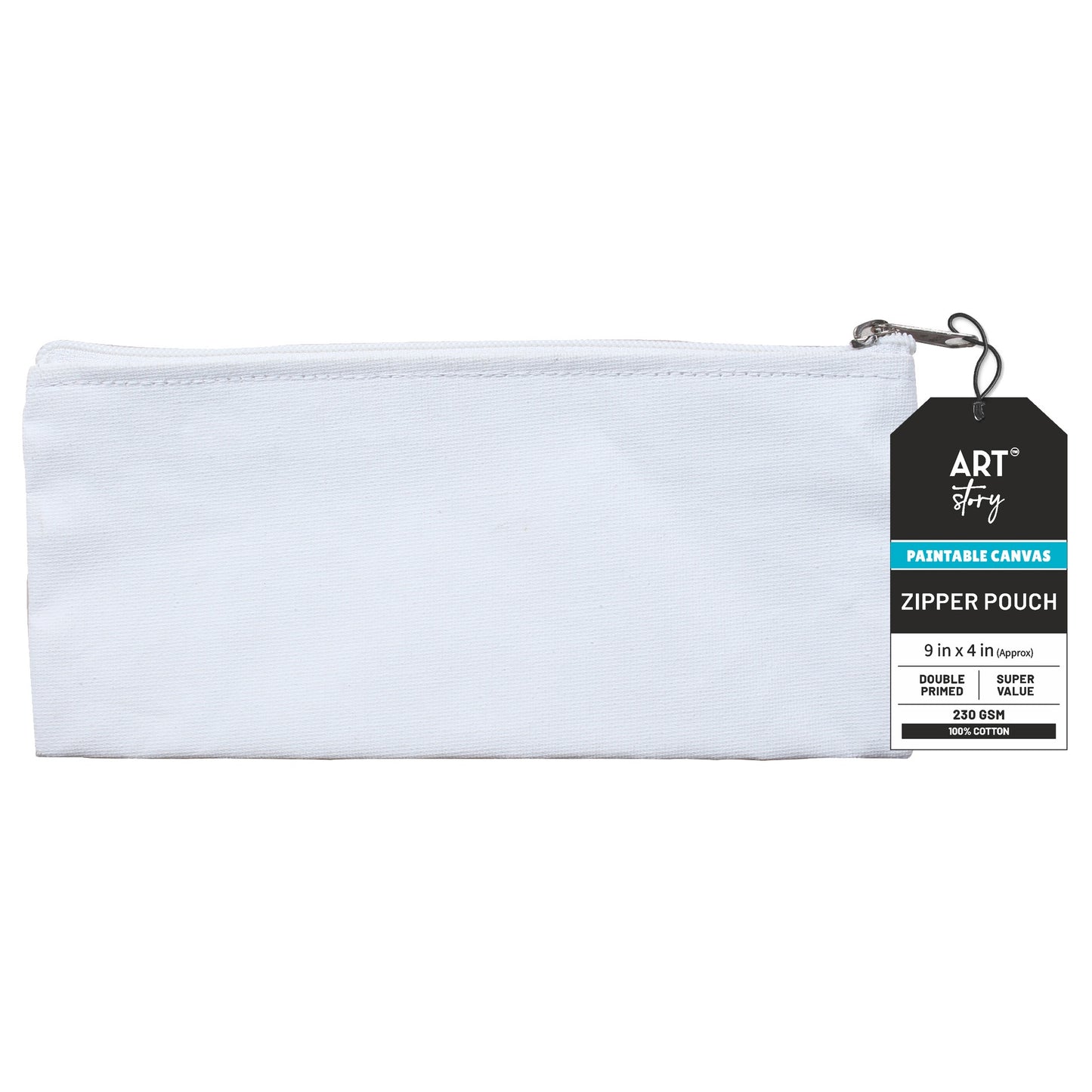 Customizable Canvas Zipper Pouch 9x4"