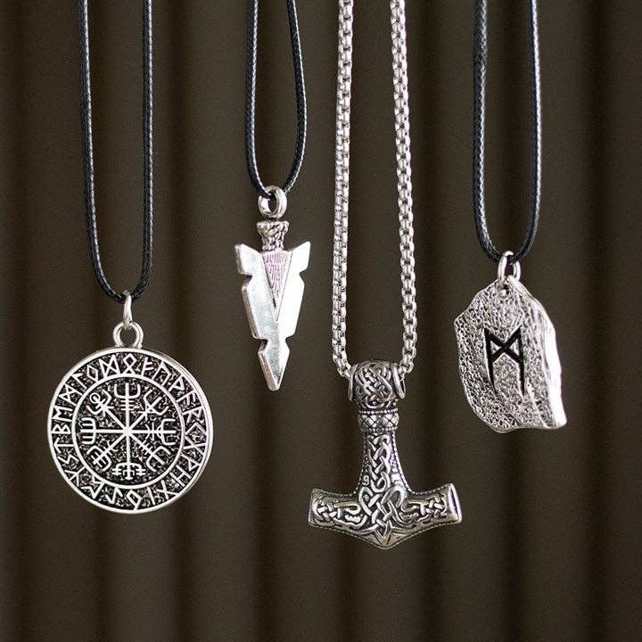 Something Different Wholesale Arrowhead of Strength Viking Cord Necklace