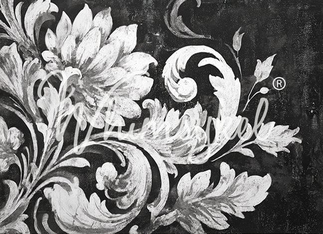 Whimsykel Designs : Decoupage Paper : Noir Brocade (14x20 & 29x21")