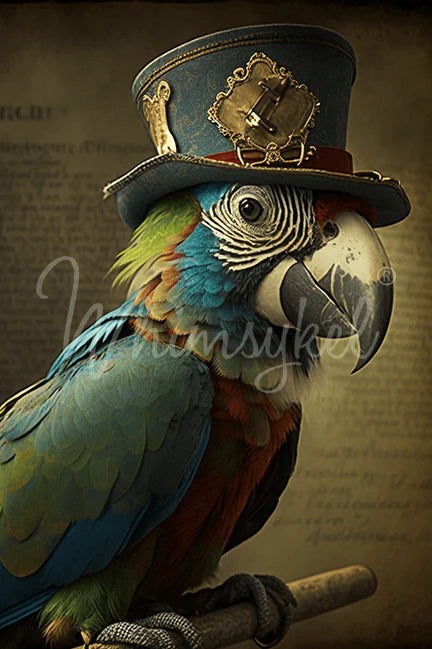 Whimsykel Designs : Decoupage Paper : Polly McSquawk 21x29"