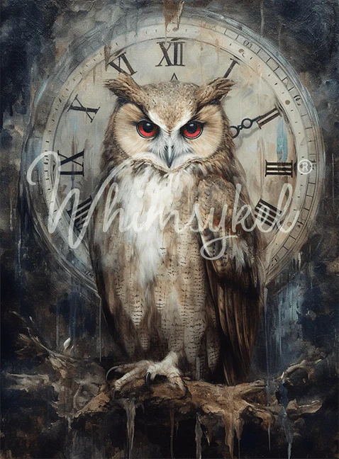 Whimsykel Designs : Decoupage Paper : Timekeeper 21x29
