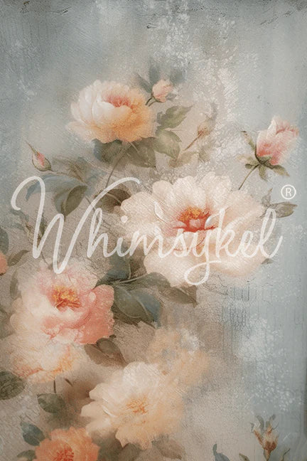 Whimsykel Designs : Decoupage Paper : Weathered Roses 21x29