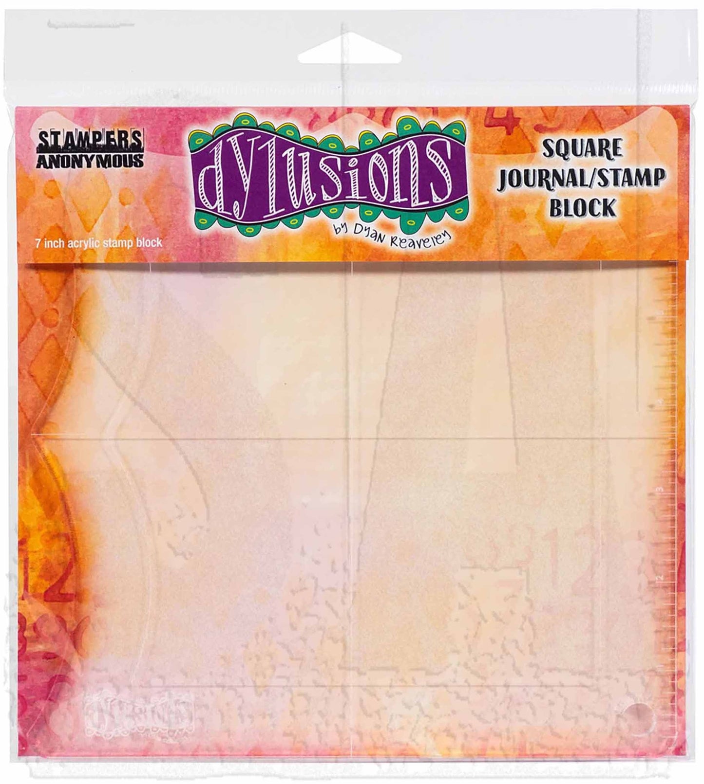 Stamper's Anonymous Dylusions 7 Inch Acrylic Stamp Block