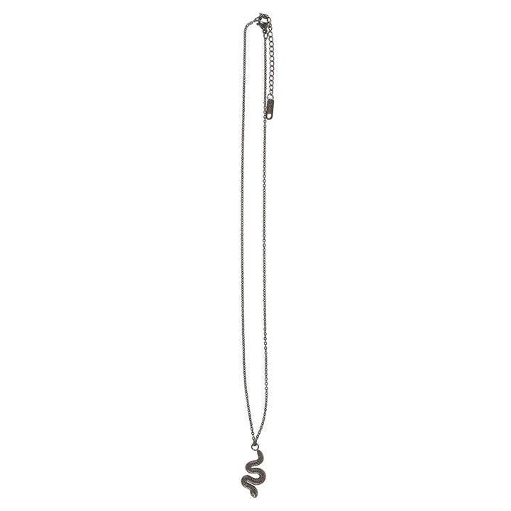 Something Different Wholesale Black Snake Pendant Necklace