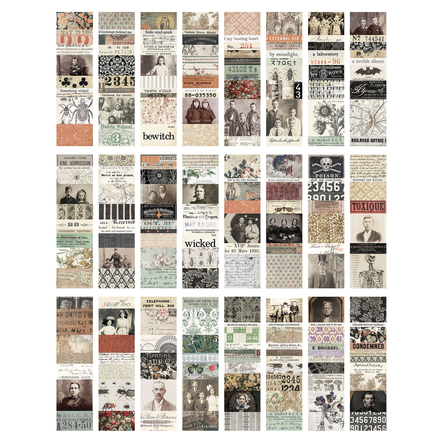 Tim Holtz Idea-Ology Large Collage Strip Halloween