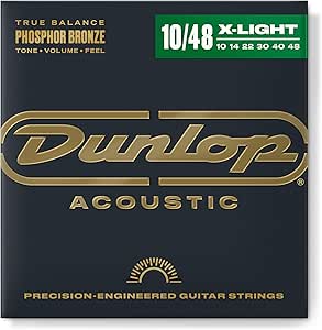 DUNLOP 10/48 X-LIGHT PHOSPHOUR BRONZE ACOUSTIC STRINGS