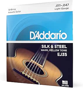 D'ADDARIO EJ35 SILK AND STEEL 12 STRING LIGHT