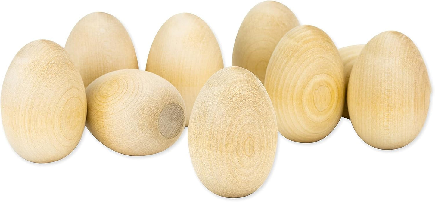 Hygloss - Wooden Egg Shapes 12 Pieces