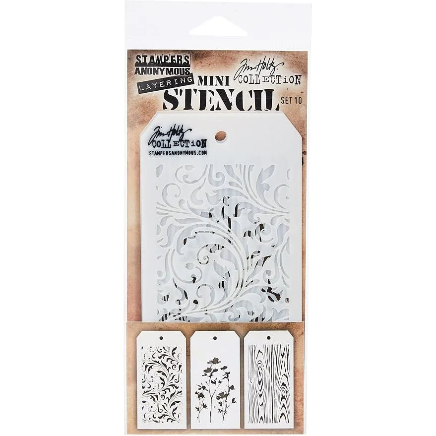 Tim Holtz Layering Mini Stencil Set 10